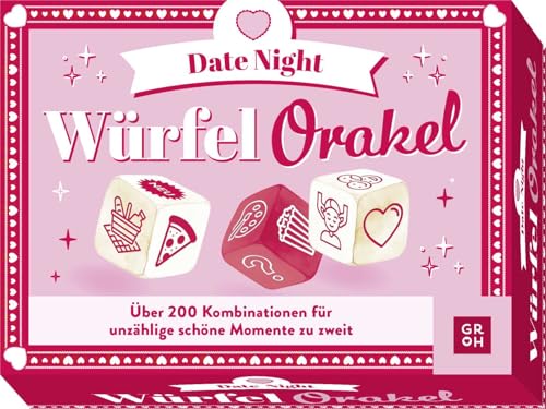 Würfelorakel - Date Night: Über 200 Kombinationen für unzählige schöne Momente zu zweit | Besonderes Geschenk für Paare zum Jahrestag, Valentinstag, Geburtstag