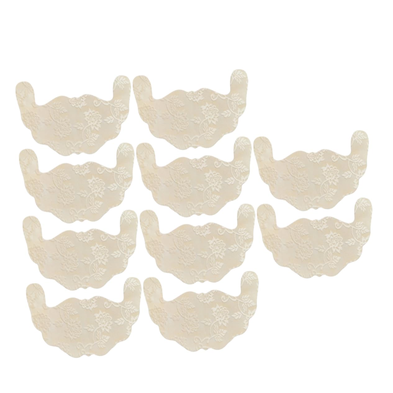 30 Piezas etiqueta engomada del sujetador invisible push up adorno de encaje de la vendimia parte superior del tubo push up sujetador sin tirantes empanadas de silicona Khaki