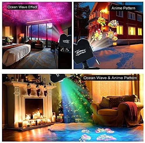 Halloween Hologram Projector Christmas Window Projector Decorations,Lights Outdoor Portable Holographic Projection with Tripod,12 Movies Christmas Halloween