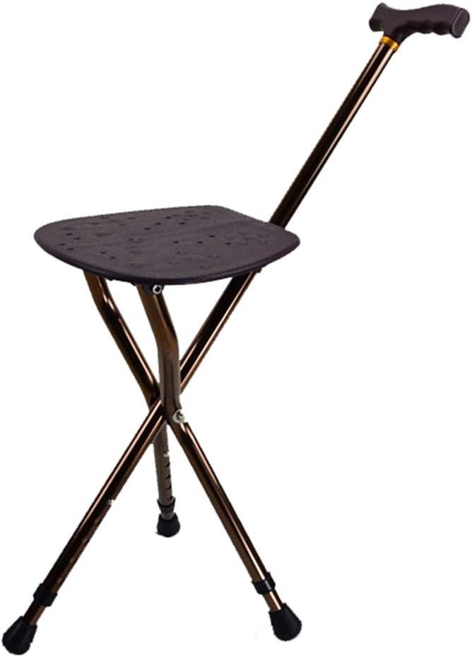 Cane Seat Old People Folding Adjustable Height Walking