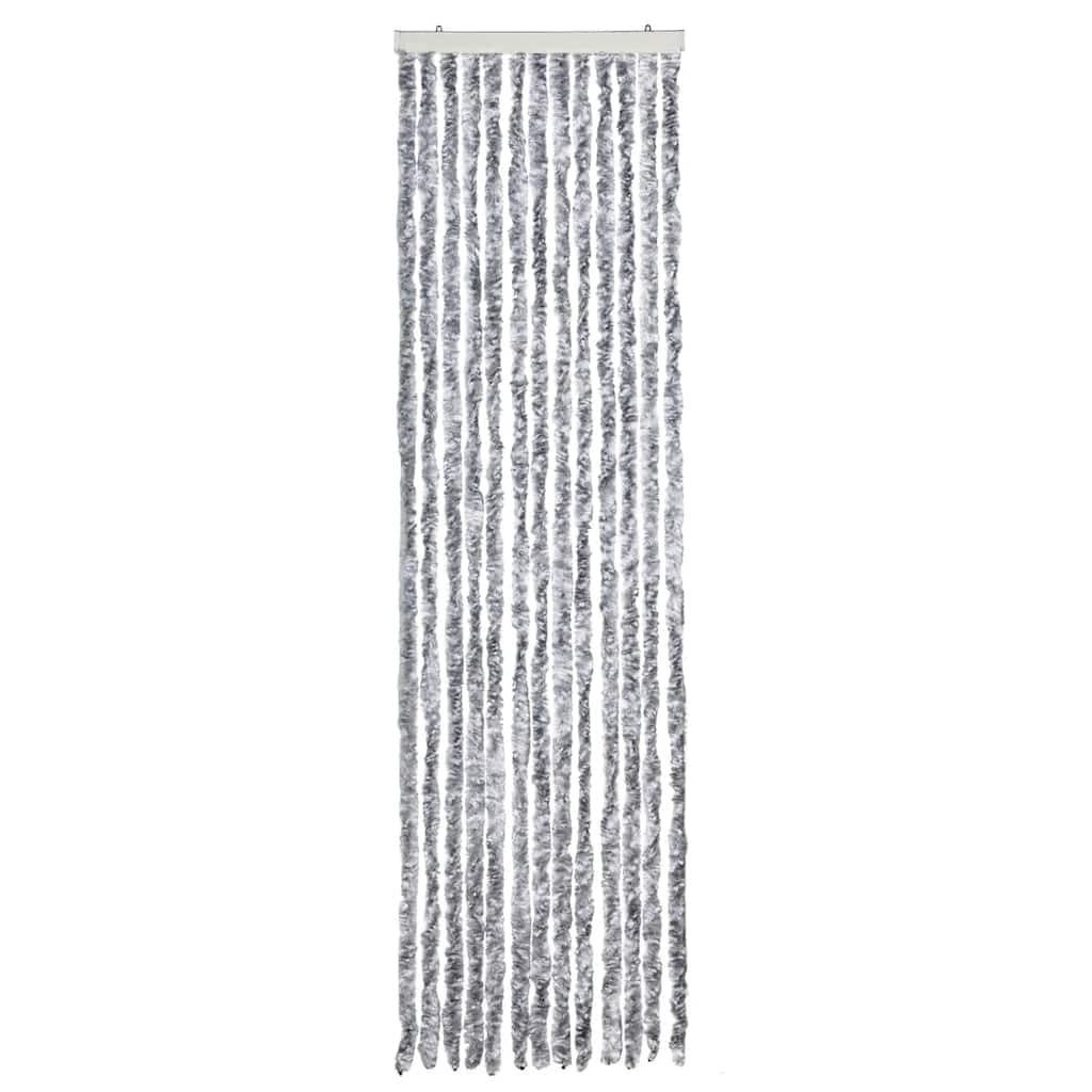 Moustiquaire Blanc et Gris en Chenille 56x185 cm Filet de Protection Insecte pour Porte Caravane fenêtre été Maison Jardin Salon terrasse