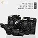 PHZ. Knee Pads Kids/Youth/Adult Protective Gear Set Elbow Pads Wrist Guards 6 in 1 for Sports Skateboarding Roller Skating Inline Skate Cycling Bike BMX Bicycle Scooter Riding
