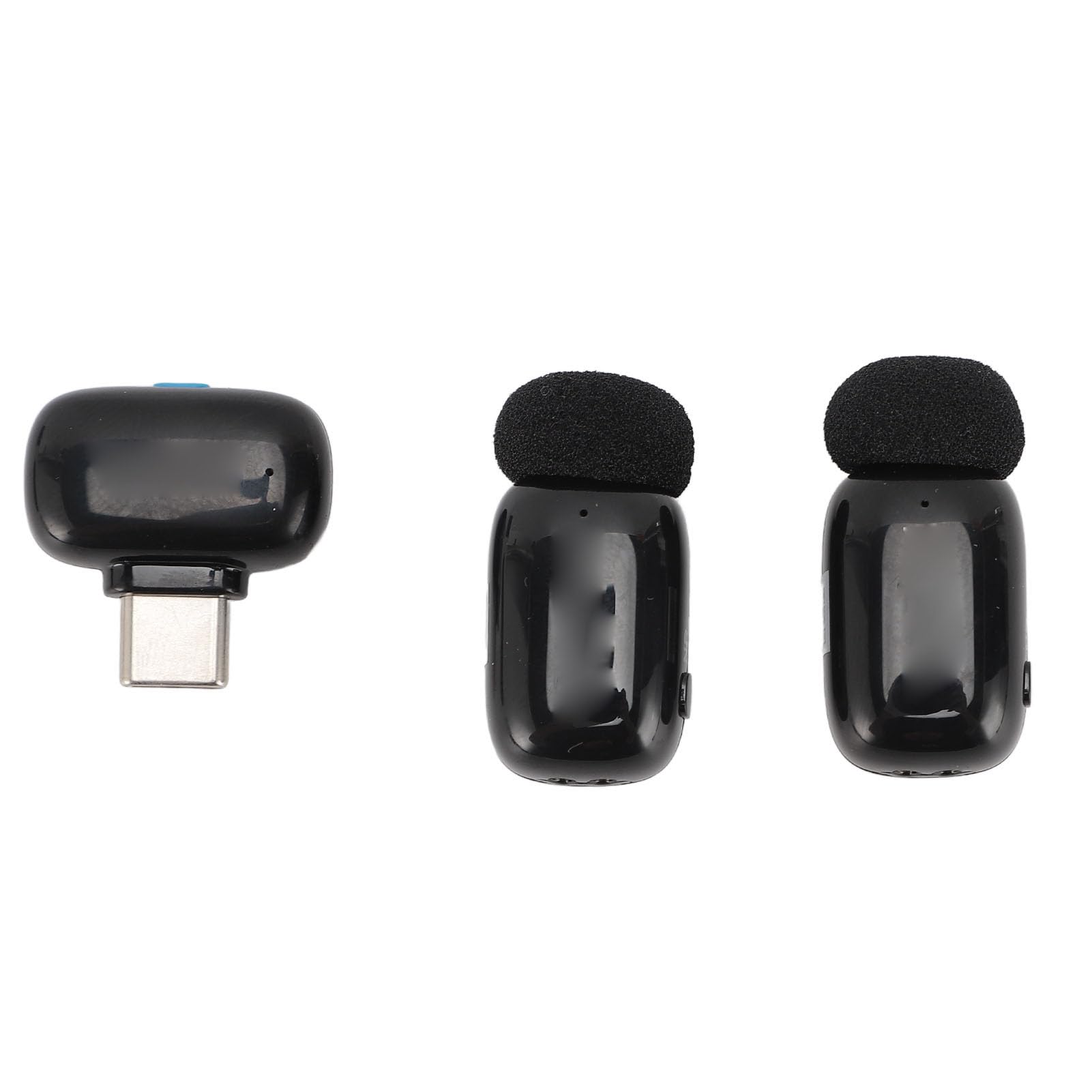 Bezprzewodowy Mikrofon Krawatowy, Minimikrofon z redukcją Szumów, USB Typu C, Zasięg 50 M, Odpinany Mikrofon z Klipsem na Klapie do Nagrywania Wideo, Vlogów, Wywiadów, Podcastów
