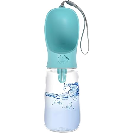 Amazon Linecy 犬 みずのみ器 ペットボトル 犬 散歩 水 ウォーターボトル 犬 水飲み ペットボトル ペット みずのみ 器 ペットボトル ペット給水器 散歩 外出 ドライブ 旅行 漏れ防止 ワンタッチ 片手操作 安全 550ml ブルー Linecy ペット用品