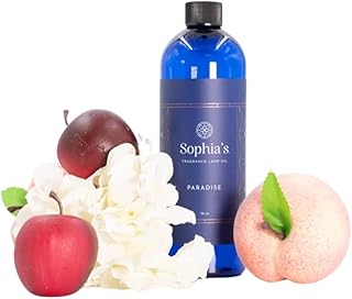 Sophia's Paradise Fragrance Lamp Oil Refills, 16 Fluid Ounces, Sweet Strawberry, Peach Nectar, Red Apple Scent, Made in USA
