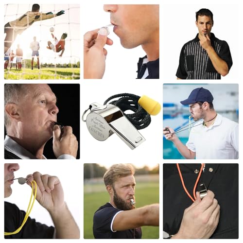Silbato de Acero Inoxidable CREATCABIN con Lanyard miniatura 6