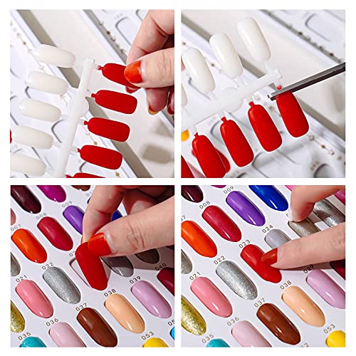 Nmkl38 120 Nail Color Chart Display Book For Nail Polish Uv Gel Color Cards Nail Salon Tool With False Nail Tips (Black) #TOP5