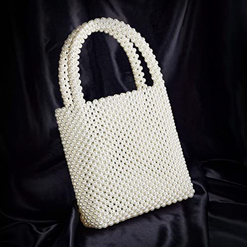 Bolso Clutch de Perlas Blanco para Mujer miniatura 6