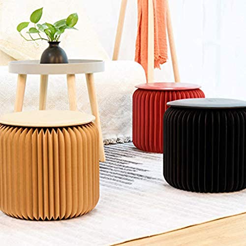 Tabouret en papier pliable pour optimiser l'espace des petits salons