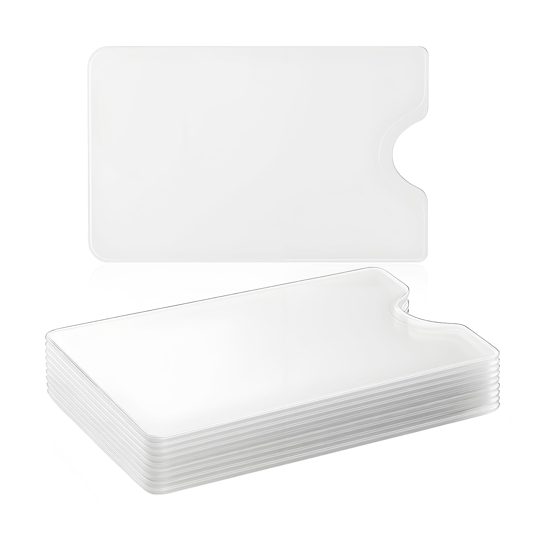 10 x Fundas para Tarjetas de Crédito Trasparente, Protector Tarjeta de Crédito Trasparente, para Tarjeteros, Credit Card, Tarjetera, Portatarjetas, Carta de Crédito