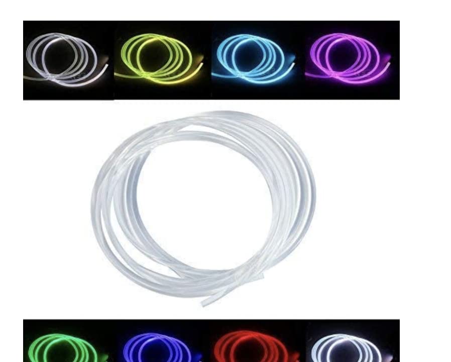 LKG ® Side Glow Flexible Fibre Optic Optical Fibre Lighting Light Cable 2mm Diameter - DIY, Moody Lights, Sensory, Ceiling Stars, Waterproof (20 Meters)