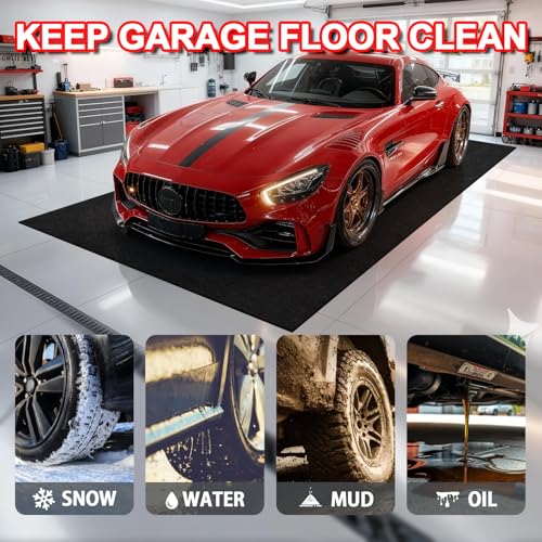image for Golener Heavy-Duty Garage Floor Mat 17' x 7'4