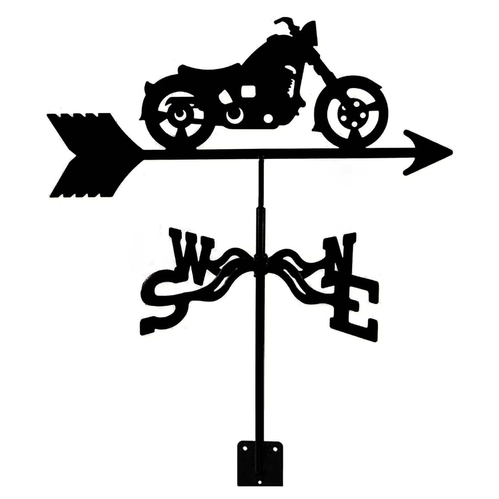 Weathervane with Animal Ornament, Wind Direction Indicator Garden Stake Weather Vane Weathercock Professional Measuring Tool Garden Yard Easy Use Ornament (Color : Motorcycle)