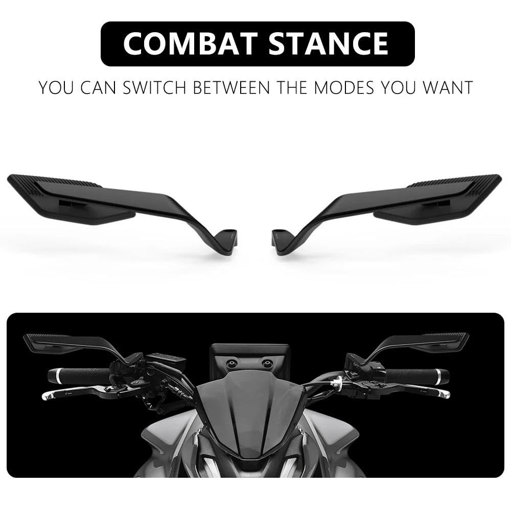 Moto Specchio Laterale per Kawasaki Z H2 Z400 Z500 SE Z650 Vento Wing Stealth Winglets Specchietti Retrovisori per Z800 Z900 Z1000