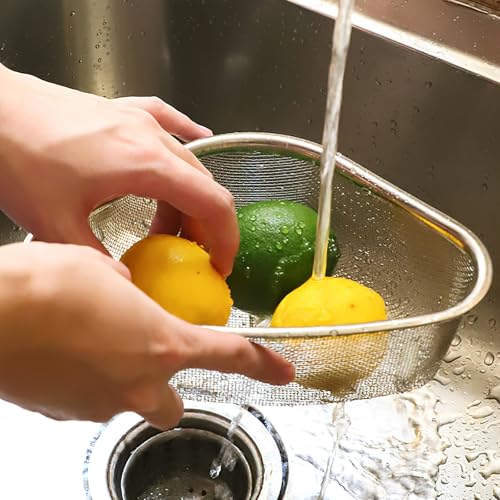 Colador triángulo para fregadero de acero inoxidable miniatura 7