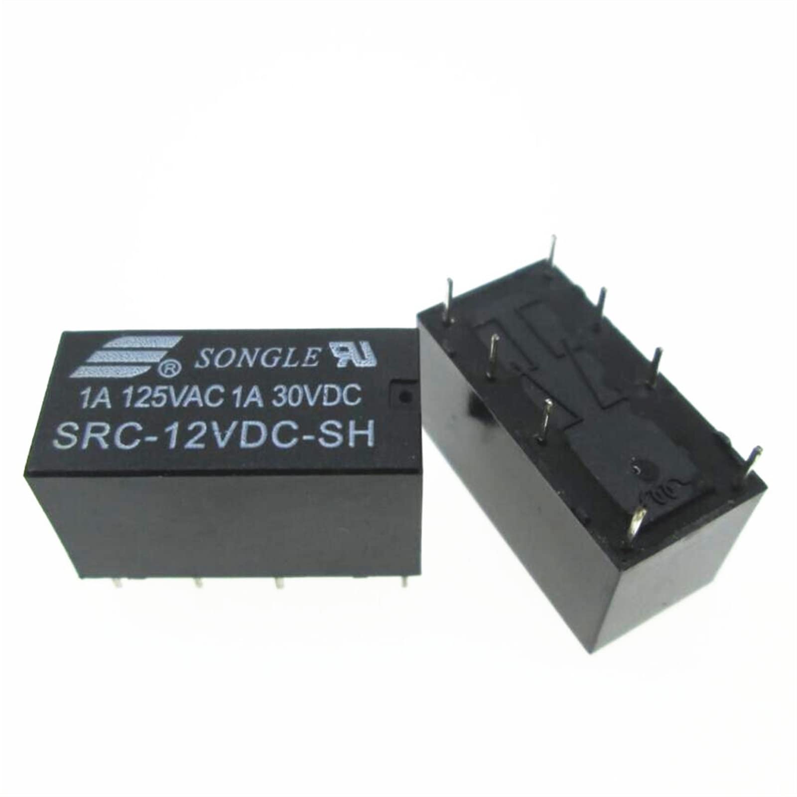 AQHYEBNSR 5PCS Relays SRC-05VDC-SH SRC-12VDC-SH SRC-24VDC-SH 8PIN 1A 125VAC 5V 12V 24V Power Relay(SRC-12VDC-SH 12V)