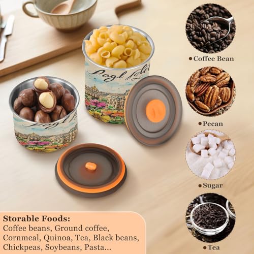 Contenedor hermético para café acero inoxidable 17oz miniatura 6
