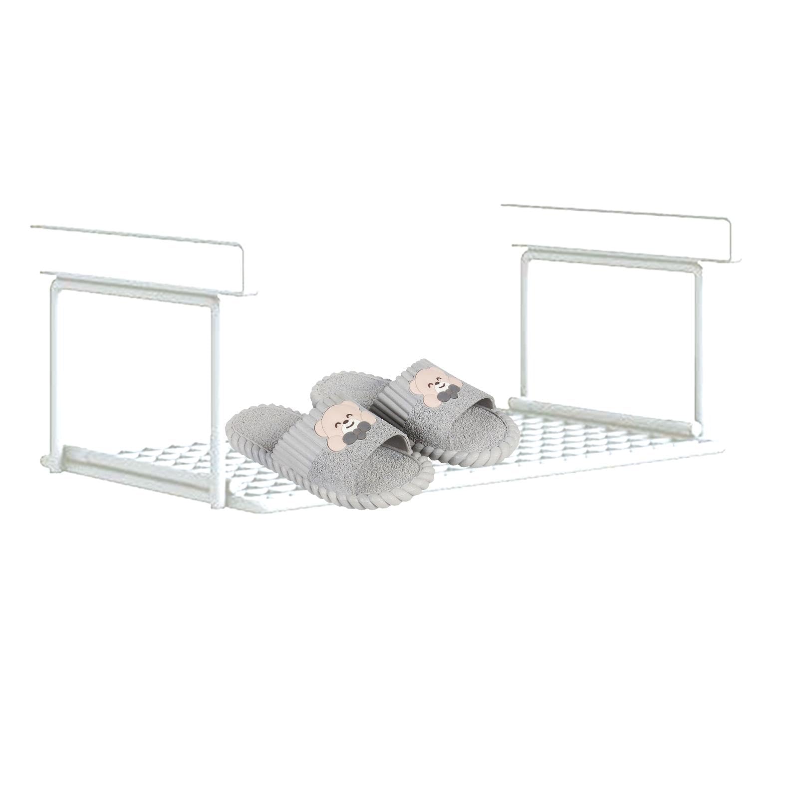 Cesto portaoggetti da appendere sotto mensola, in filo metallico, per cucina, ufficio, dispensa, salvaspazio, per cassetti e armadi