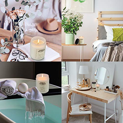 Vanilla Ice Cream And Lavender Candles For Home Scented, Aromatherapy Candle 2 Pcs, Soy Wax Candle Set, Gift With Strongly Fragrance Jar Candles #TOP5