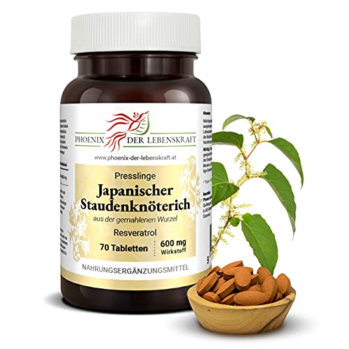 Japanischer Staudenknöterich Tabletten, 600 mg Wirkstoff, Polygonum cuspidatum Tabletten, Premium Qualität, Hergestellt in Österreich, Tabletten statt Kapseln, Vegan Cover