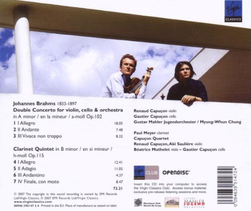 Brahms: Double Concerto Op. 102; Clarinet Quintet Op.115