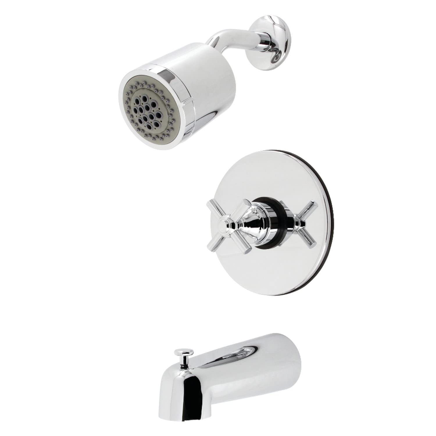 Robinet de baignoire et douche Kingston Brass KB6691EX en chrome poli éclatant