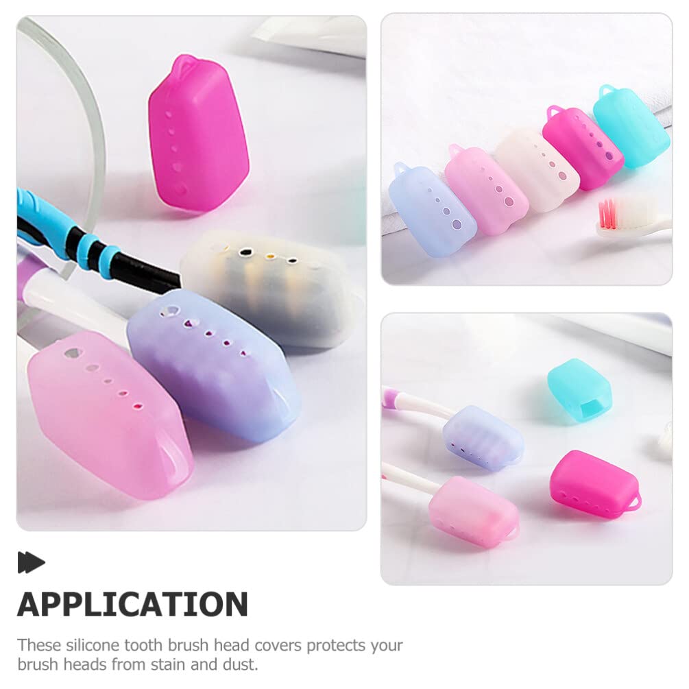 Yardwe 25 Pz Copertura Protettiva Antipolvere Per La Testina Dello Spazzolino Da Denti Portatile Tappo Per Spazzolino Da Viaggio Elettrico Gel Di Silice Copertura Antipolvere Viaggiare