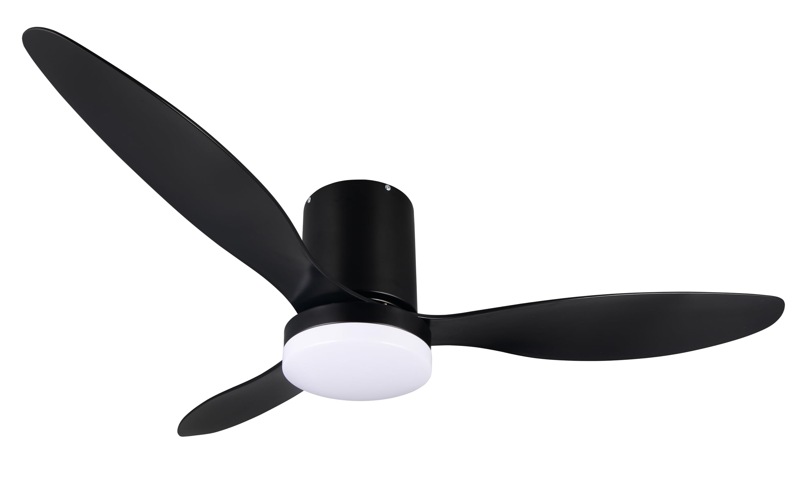 Reality Leuchten wentylator sufitowy LED z oświetleniem Göteborg R64202132, tworzywo sztuczne, czarny matowy, 6 prędkości, tryb letni i zimowy, pilot zdalnego sterowania, ściemniacz, timer, światło