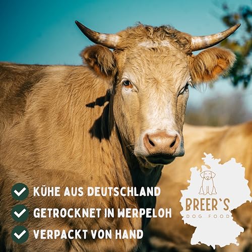 BREERs Rinderlunge für Hunde getrocknet 1 Kg aus eigener Deutscher Herstellung, Kauartikel für Groß & Klein, Lunge Hundesnack in ausgezeichneter Qualität