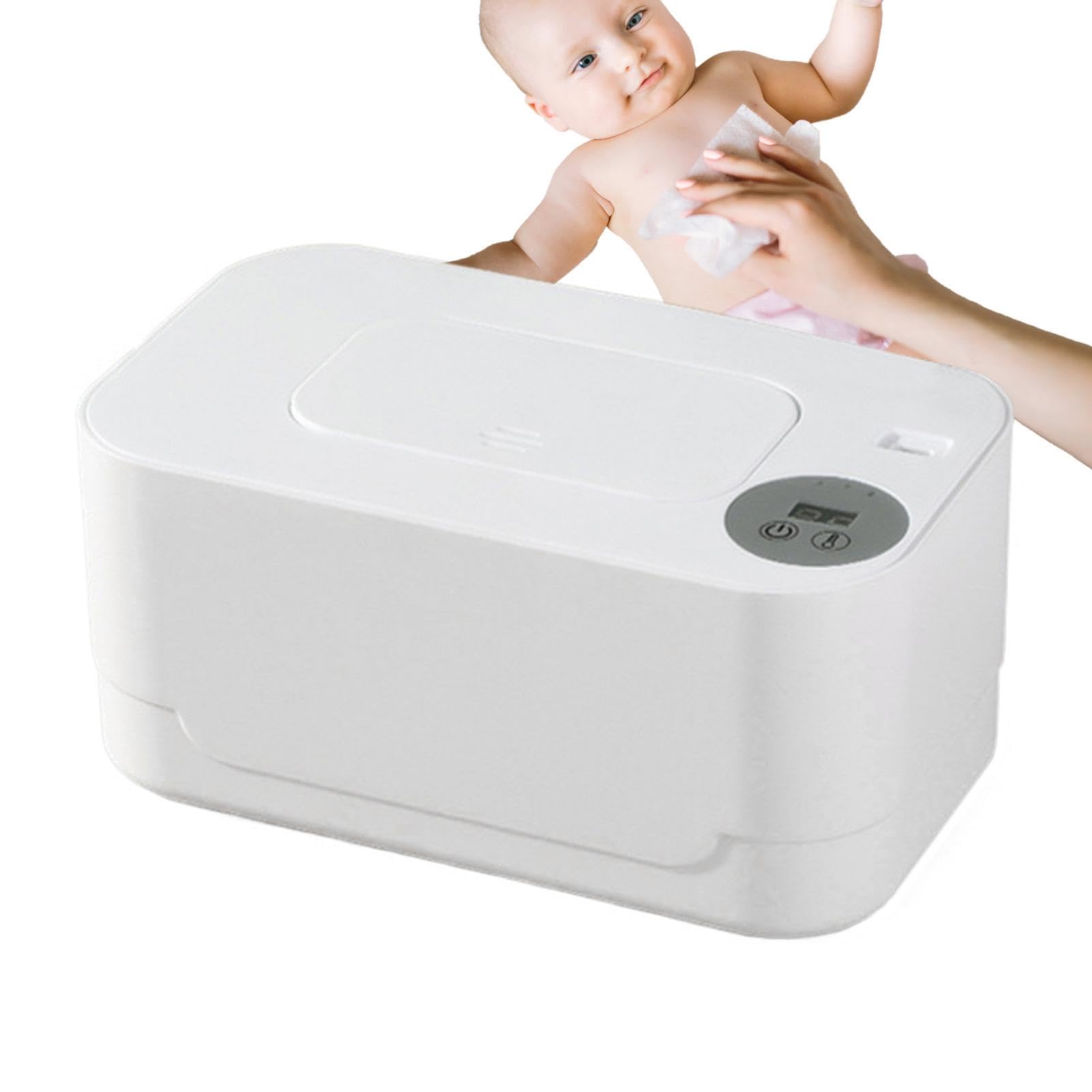 Luckxing Feuchttücherwärmer - Schnell erwärmender LED-USB-Wischtuchwärmer-Tücherspender,Baby Supplies Wischtuchhalter, kabellos, mit Temperaturanzeige, intelligente konstante Temperatur