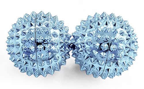 2x DBT Skills Igelball | Magnetischer Hochstress Akupressurball | Hellblau | 32mm Durchmesser | zum Stressabbau oder zur Massage gegen Anspannung und für mehr Beweglichkeit und Konzentration