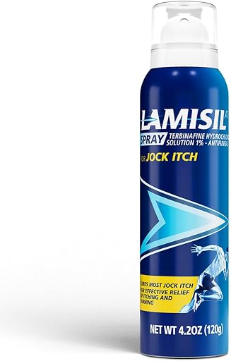 Lamisil Jock Itch Antifungal Spray, 1 Week Jock Itch Treatment, 4.2 Oz | Treat jock itch, anti fungal spray for groin use, touch-free, helps stop fungus spread