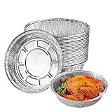Tortenplatten aus Aluminium, Recycelbare Tortenformen, Runde Einweg-Kuchenformen Mit Guter Wärmeleitfähigkeit Zum Tortenbacken von Gebäck Und Abendessen(7 in-50 tiefe Platte)