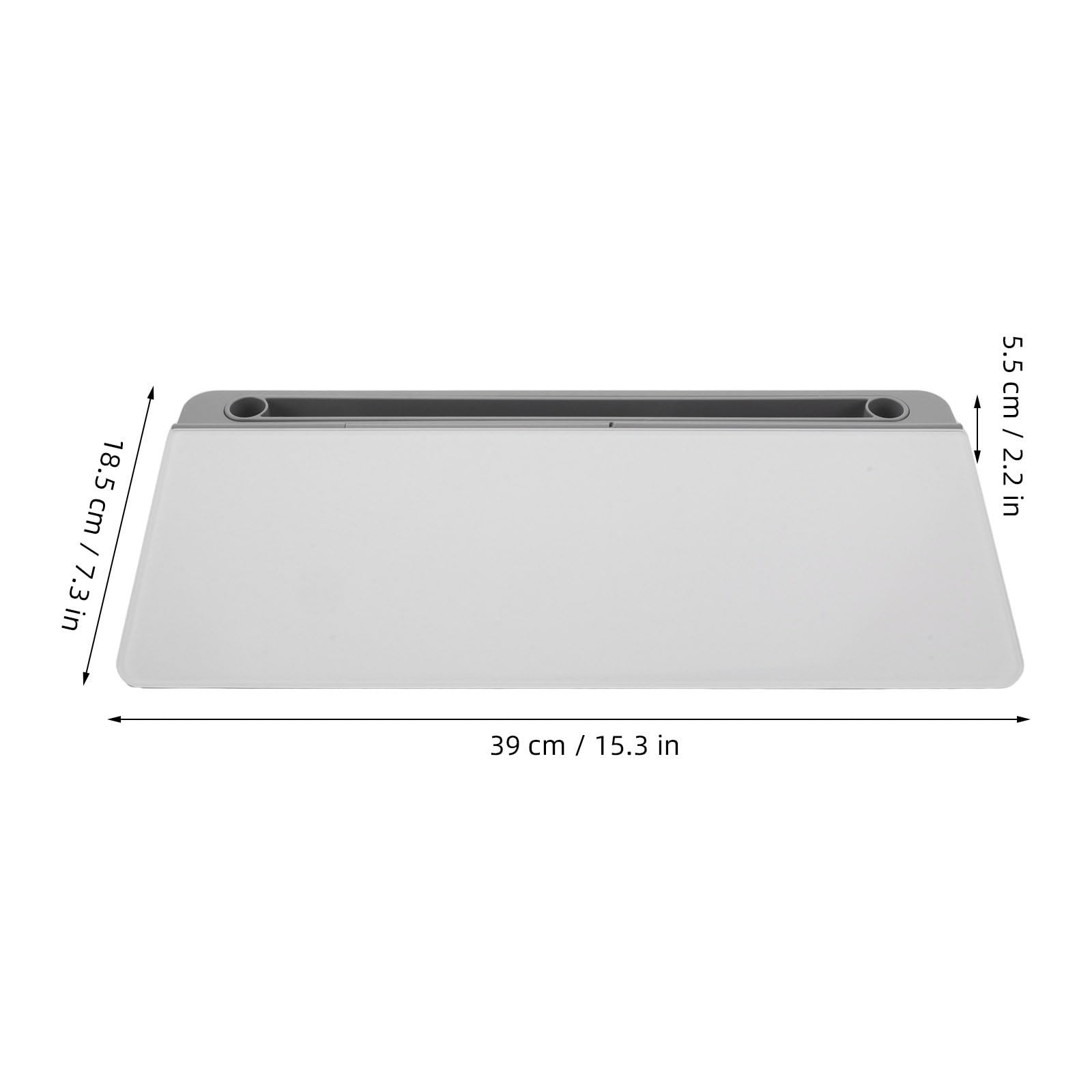 Uonlytech Glas Tisch Whiteboard 15x7 Zoll mit Aufbewahrung für Büro