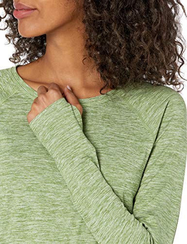 Image of Amazon Essentials Womens Brushed Tech Stretch Long-Sleeve Crewneck Shirt (Available in Plus Size)