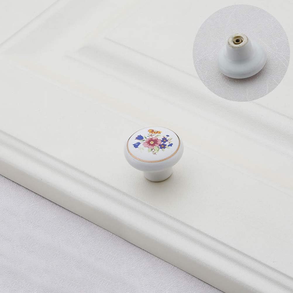 knobs,Cabinet Knobs, Ceramic Pull Handle Knobs Door Knobs45Pcs Round Drawer Knob for Cabinet Furniture Kitchen Home Decoration