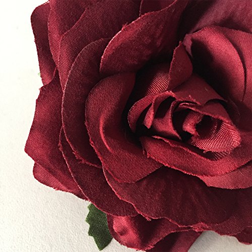 Dreshow 5 Pacco Fiore Spilla Testa Ornamento Donne Rosa Accessori Per Capelli Clip Da Sposa Ballerina Di Flamenco - 4