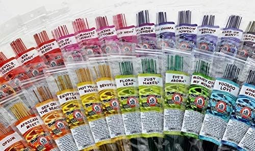 Blunteffects Hand Dipped Incense Sticks - 15 Assorted scents 12 Perfume Wands Each Pack - 180 11" Sticks