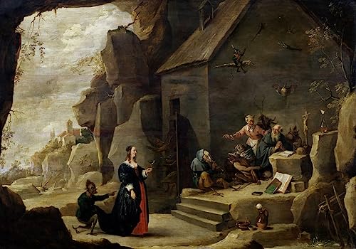 Impression d'affiches La Tentation de Teniers toile artistique de haute qualite