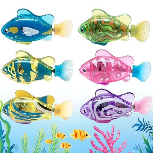 LYPPUL Robo Fish, 6 stuks Robo vis kattenspeelgoed