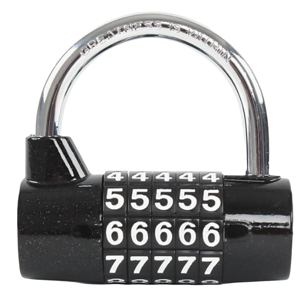 Ctrlzs 5 Digit Number Combination Travel Password Lock Combination Padlock Zinc Alloy Coded Lock Security Safely Code