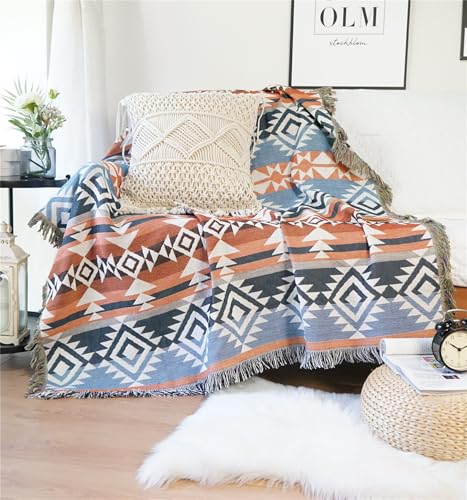 Image of Lqprom Aztec Southwestern Throw Blanket,Native American Cover 63 inchx87 inch