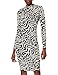 Urban Classics Damen Ladies AOP Double Layer Dress Kleid, White/Black, XL