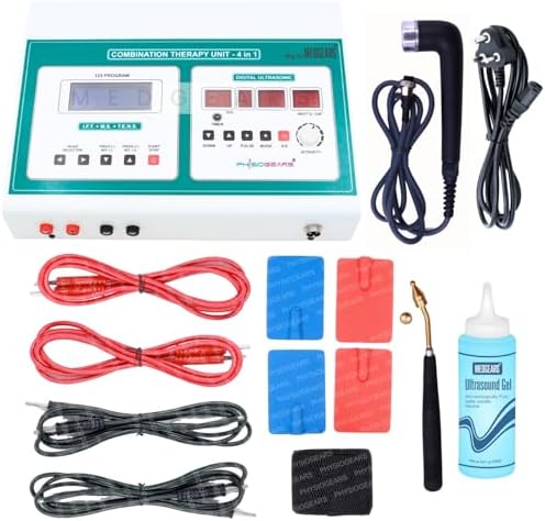Physiogears Combo Advanced 4 in 1-Ultrasound with IFT Tens Ms for Pain Relief-Electrode Pad