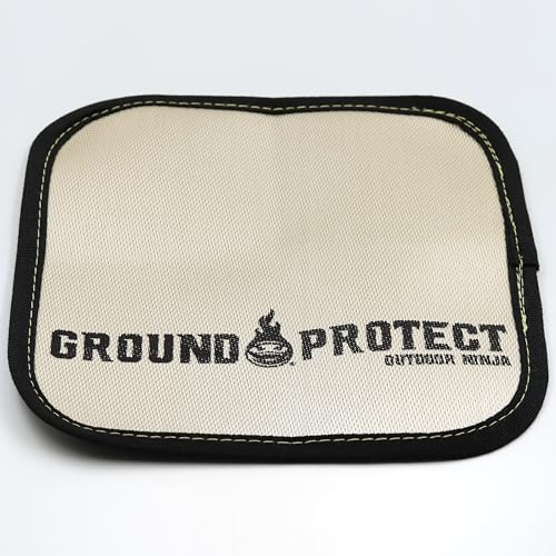 Outdoor Ninja Ground Protect Feuermatte – Hitzeschutz Bodenmatte bis 1000°C für Hobo Kocher, Spiritusbrenner & Camping Kocher – Bodenschutz beim Outdoor Kochen & Bushcraft