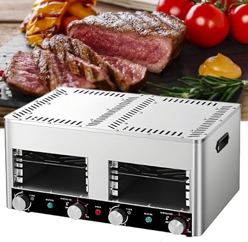 Electric Broiler - Smokeless Indoor Cooking at 800°C for Perfect Steaks and Vegetables, Convenient Kitchen Counter Grill