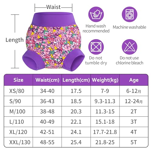 BIG ELEPHANT Baby Swim Diapers 3pcs, Reusable Adjustable Washable Waterproof Swimming Diaper for Boy's and Girl's, 12-24 Months - Image 2