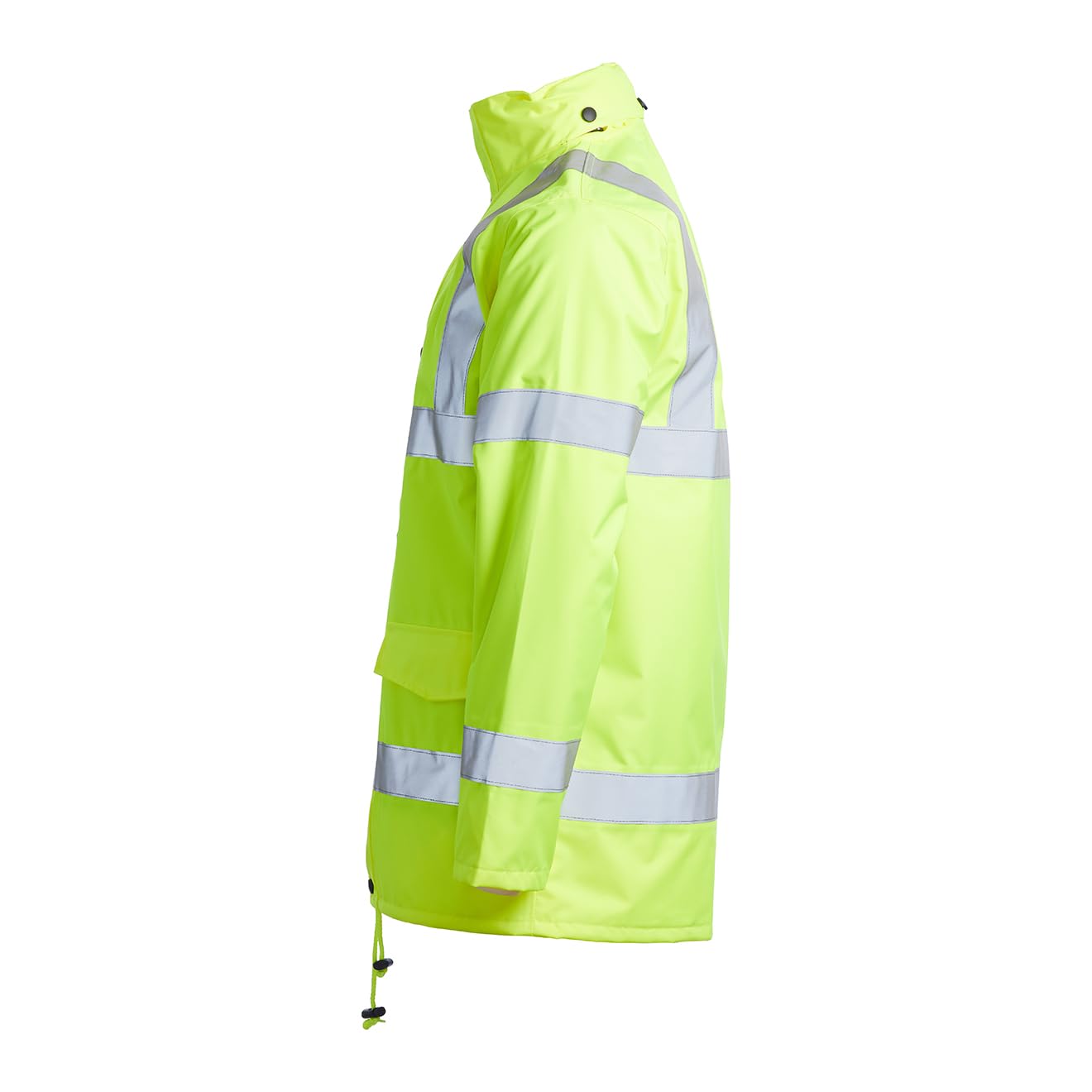 Blackrock Cappotto impermeabile ad alta visibilità, giallo, foderato in rete traspirante, ad alta visibilità, giacca da lavoro unisex, ad alta visibilità, nastro riflettente, cappotto da lavoro,