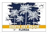 Siesta Key Beach Florida Souvenir 2x3 Inch Fridge Magnet Palm Design
