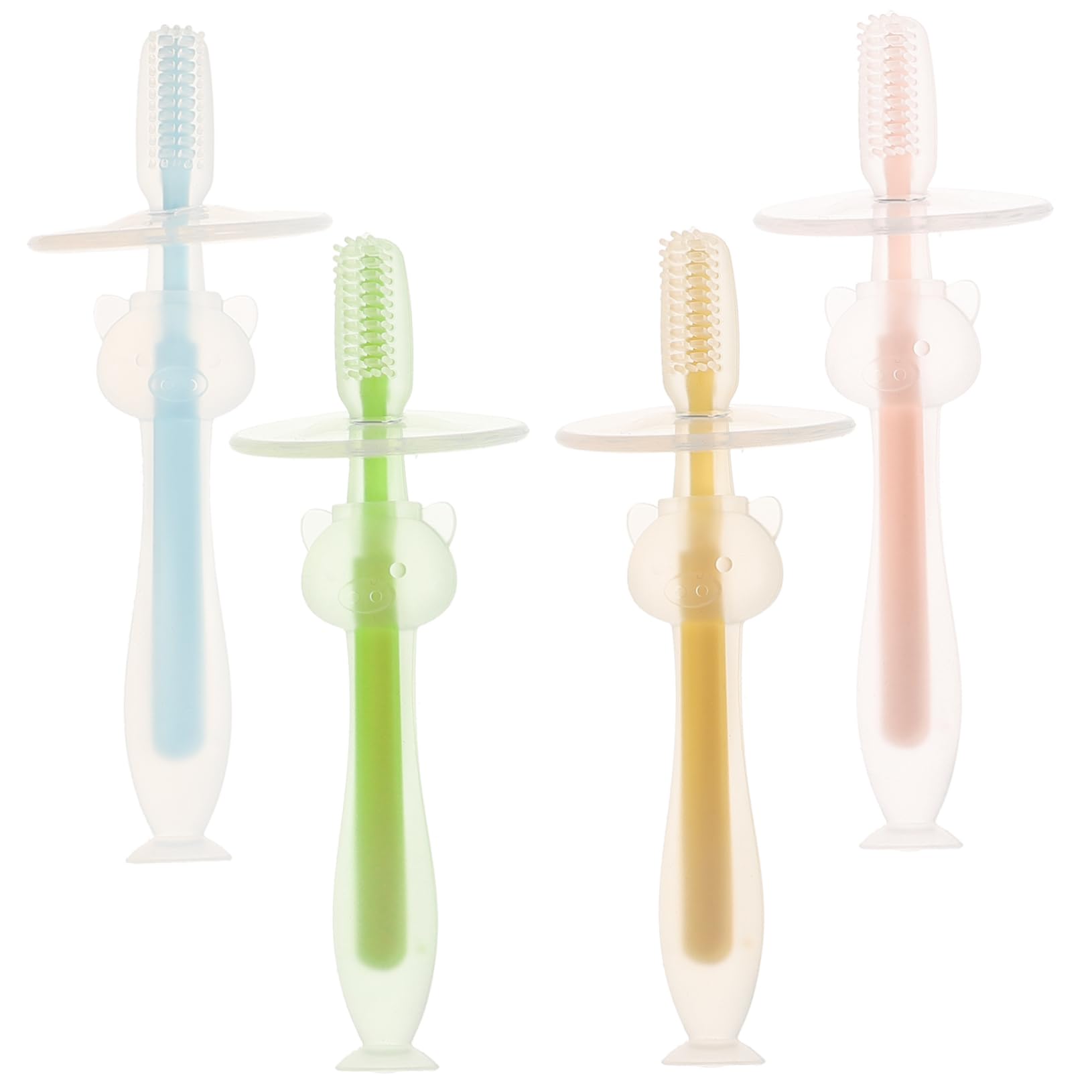 4 Set Di Spazzolini Da Per Bambini Con Impugnatura Ergonomica Per Ragazzi E Ragazze Base in Pulizia Orale 4 Pezzi*4